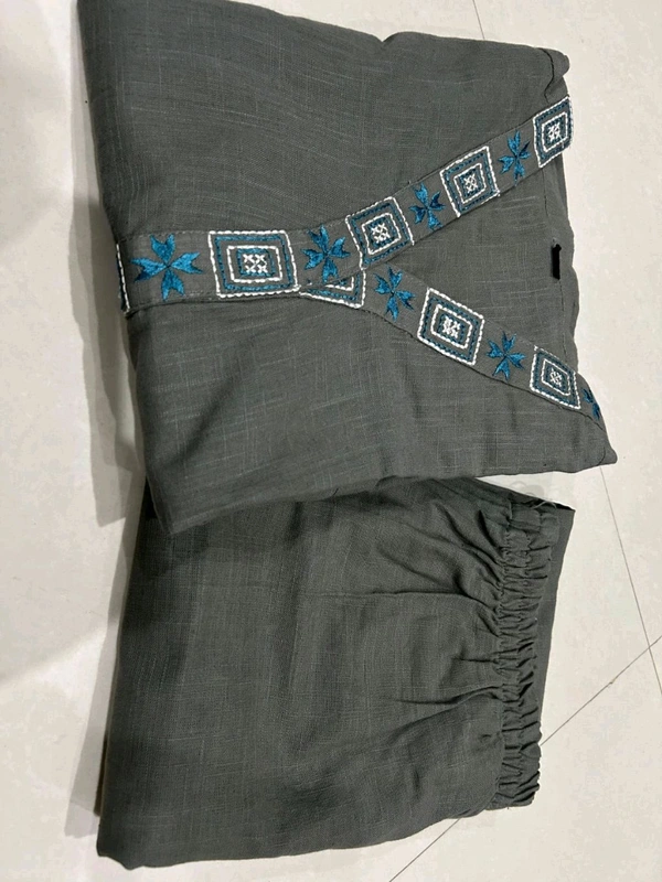 SF3  5464 finest Cotton Slub  and bold shade of CollarCo-Ord set Cotton SlubBoth side pocket - M-38