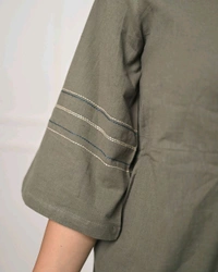 SF3  5464 finest Cotton Slub  and bold shade of CollarCo-Ord set Cotton SlubBoth side pocket - XL-42