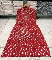 SF2  5466 Heavy Rayon  new Kurta pant sets with beautiful neck hand work   - Red, 2XL-44
