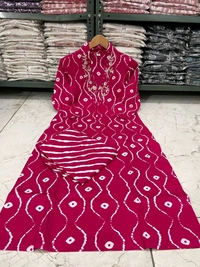 SF2  5466 Heavy Rayon  new Kurta pant sets with beautiful neck hand work   - Pink, 2XL-44