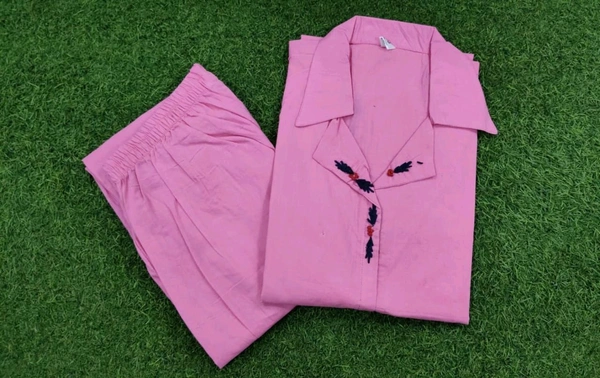 SF2  5470 "Stay cool and stylish  long with our sleeveless Cotton  kurta pant set -  - Pink, XL-42