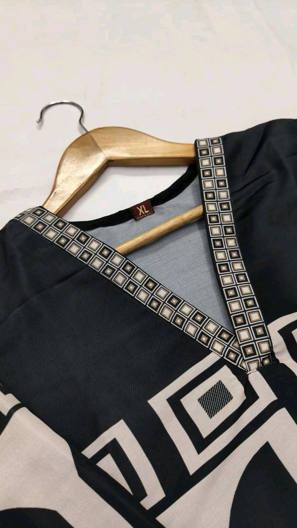 SF2 5472  🆕Trendy wear Charcoal Digital Panel Printed Muslin Silk Kurta and Pant set  - L-40