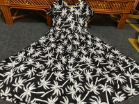 SF2  5477 *New Beautiful  printed Dates flower  cotton middi Gown dress* - XL42