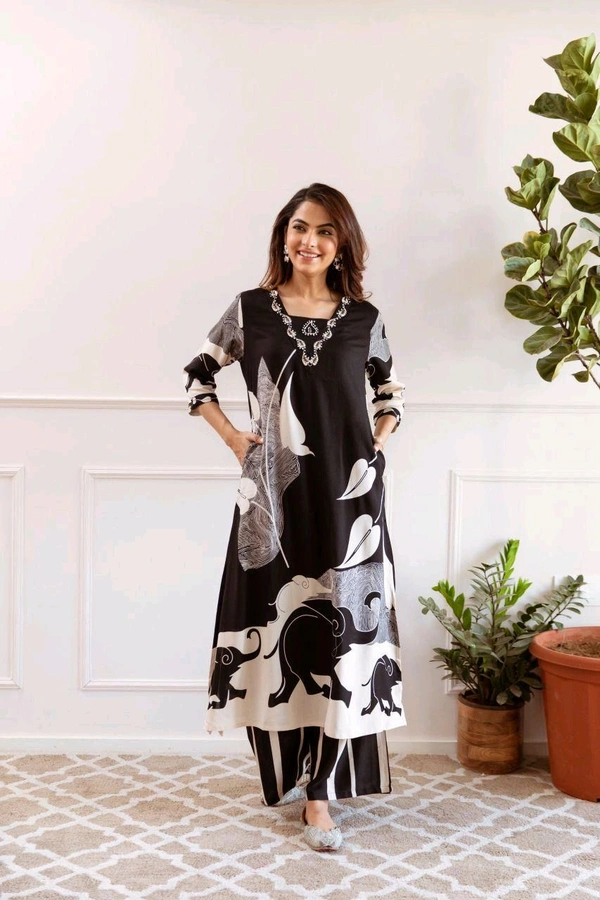 SF3  5486 Heavy party wear Rayon cord -set suit  elegant Reyon sulb hand embroidery work suit... - M-38