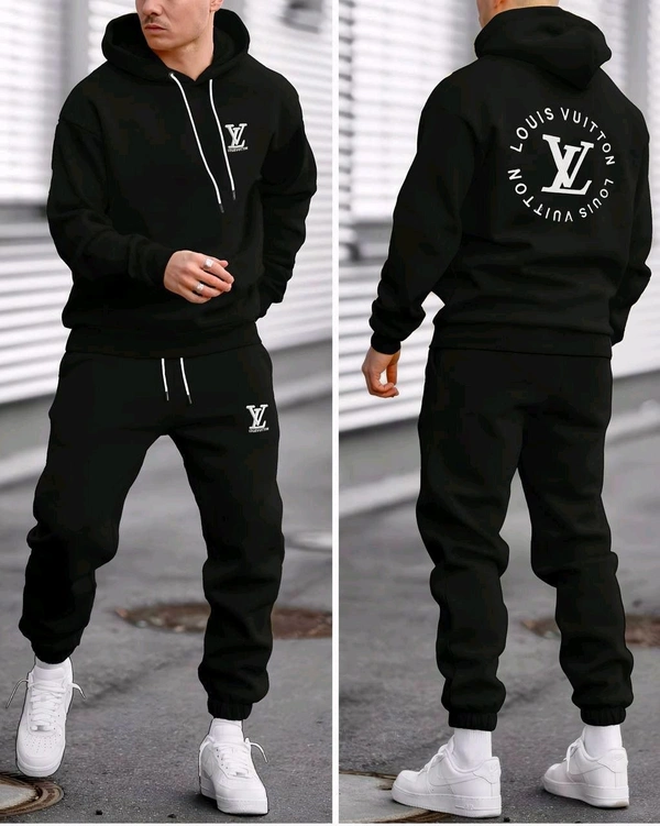 5490 Winter Tracksuits Full Warm "Hoodie + Lower"LVBest Quality -  - Black, L-40