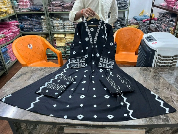 SF3  5493  New Cotton  anarkali kurta set. -Beautiful embroidery work - XL-42