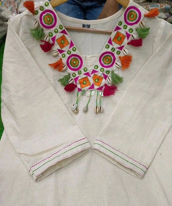 SF3  5499 *new Get ready embroidery design with Tassledetailing perfect  festive season flex cotton Kurta Pant  - M-38