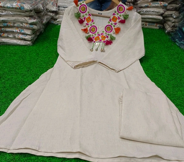 SF3  5499 *new Get ready embroidery design with Tassledetailing perfect  festive season flex cotton Kurta Pant  - L-40