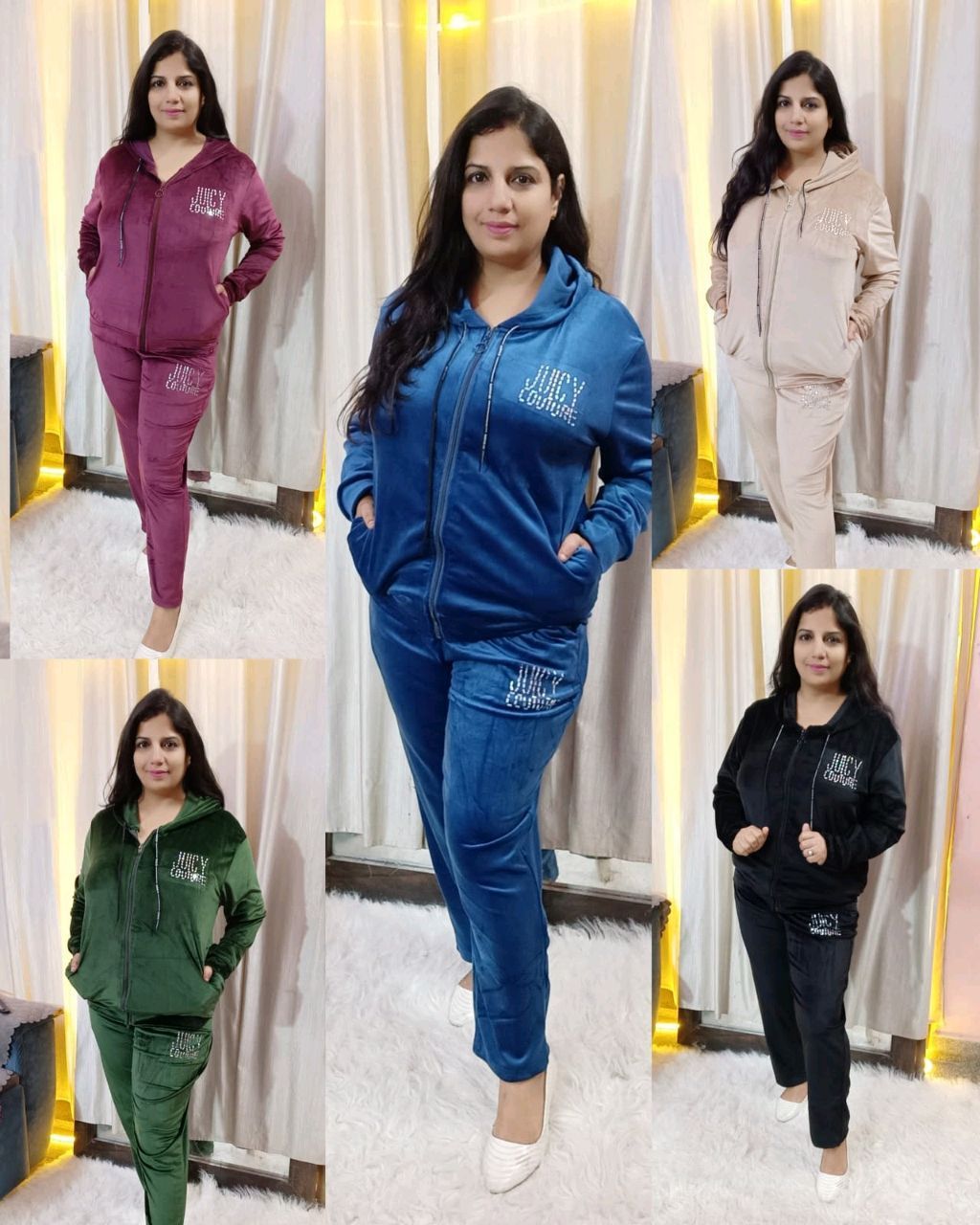 5502 Wollen juicy couture tracksuit with huddy Both side pocket