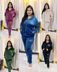 KD18  5502 Wollen juicy couture tracksuit with huddy Both side pocket  - Blue, L-40