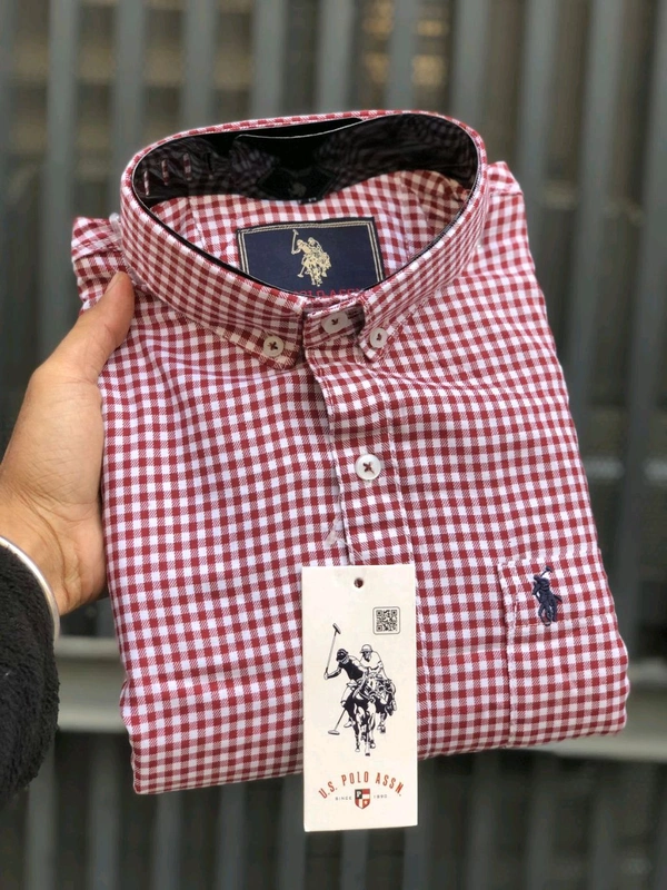 5504 *_TREND to be FASHION_**SHIRT* with COTTON stuf SMART Stitchin STANDARD - Maroon red, XL-42