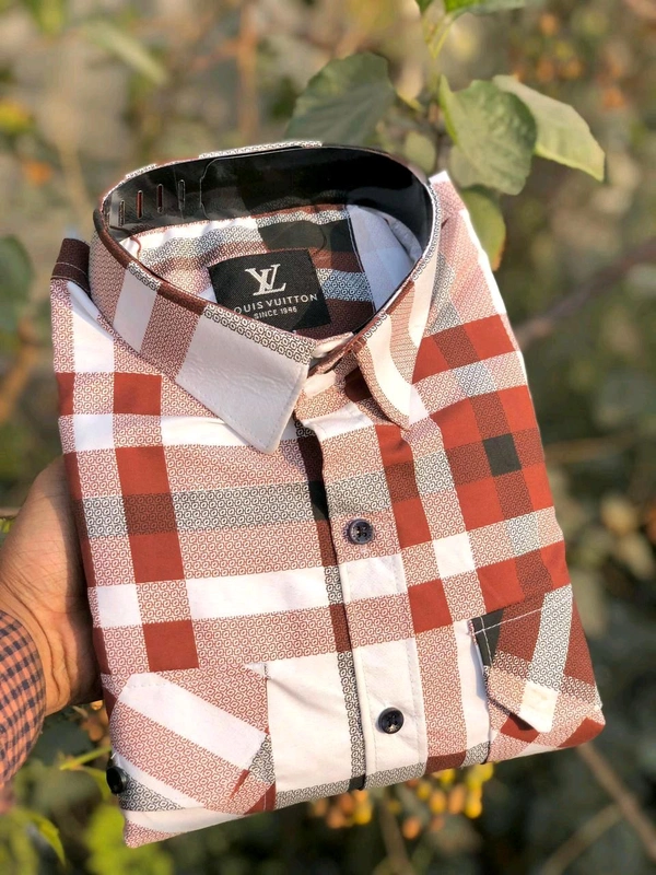 5506 VERY HIGH DEMANDED CLASSIC SHIRT’S BRAND -LV & AMIRI - Red, S-36