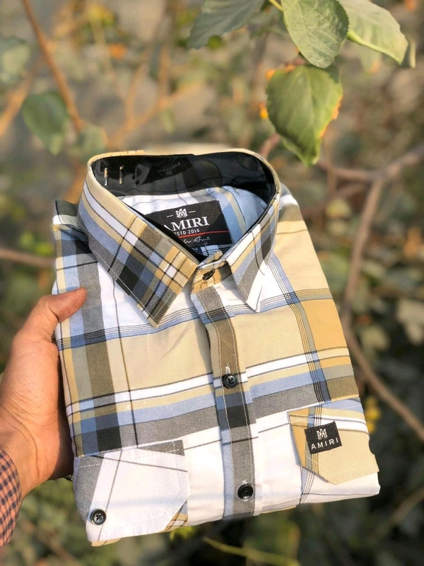 5506 VERY HIGH DEMANDED CLASSIC SHIRT’S BRAND -LV & AMIRI - Yellow, L-40