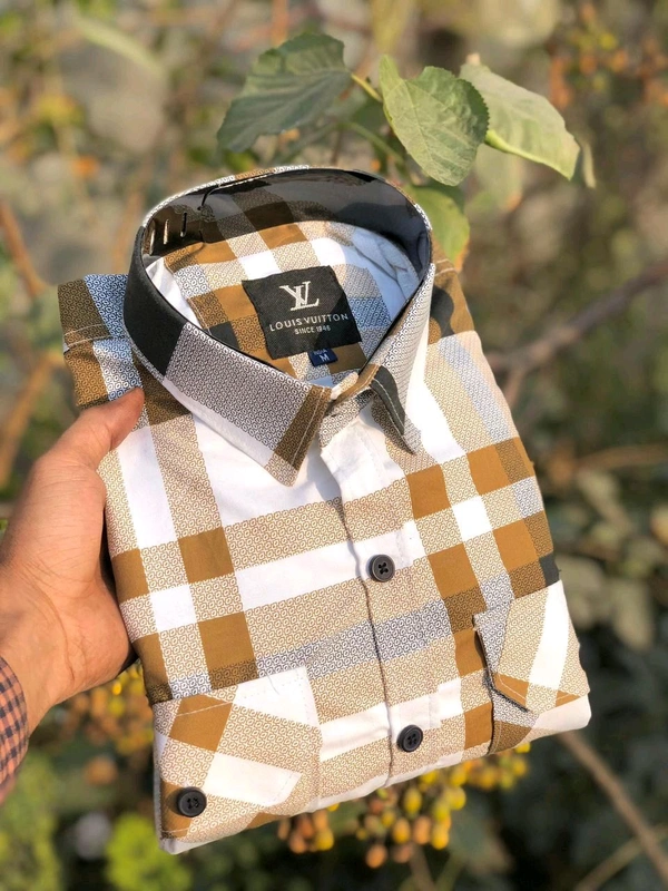 5506 VERY HIGH DEMANDED CLASSIC SHIRT’S BRAND -LV & AMIRI - Brown, L-40