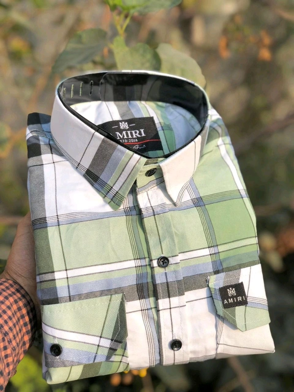 5506 VERY HIGH DEMANDED CLASSIC SHIRT’S BRAND -LV & AMIRI - Mint Green, L-40
