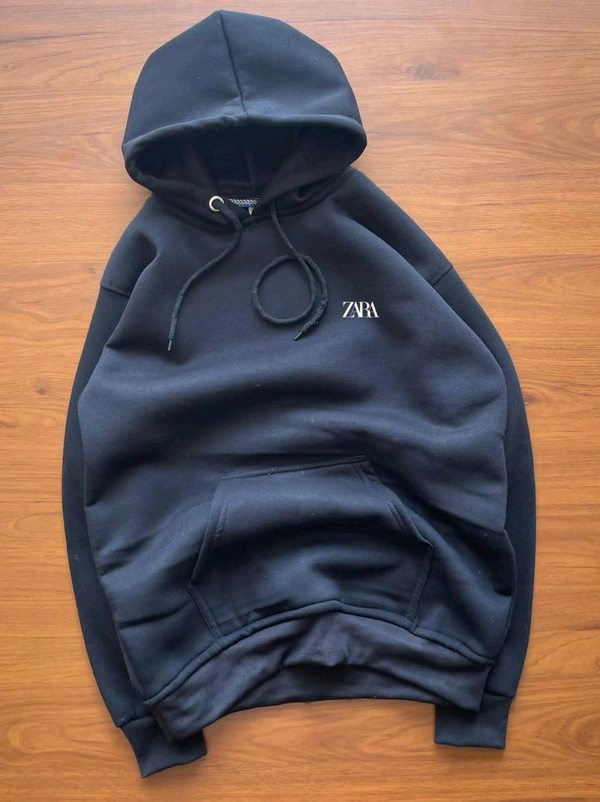 5515 Hoodie With Hood along  Kangaroo pocket ZARA LogoHigh quality f - Navy Blue, L-40