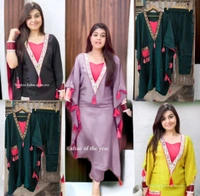 KD18 5518 PARTY WEAR ROMAN SILK KAFTAN SET  - Yellow, XL-42