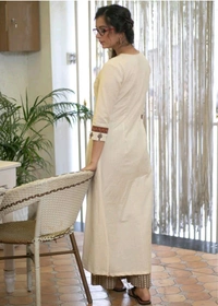 SF2  5521 REYON Fabric.A Line Kurta Set comfort and style  embroidery bordetside - L-40