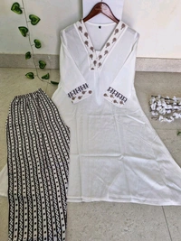 SF2  5521 REYON Fabric.A Line Kurta Set comfort and style  embroidery bordetside - XL-42