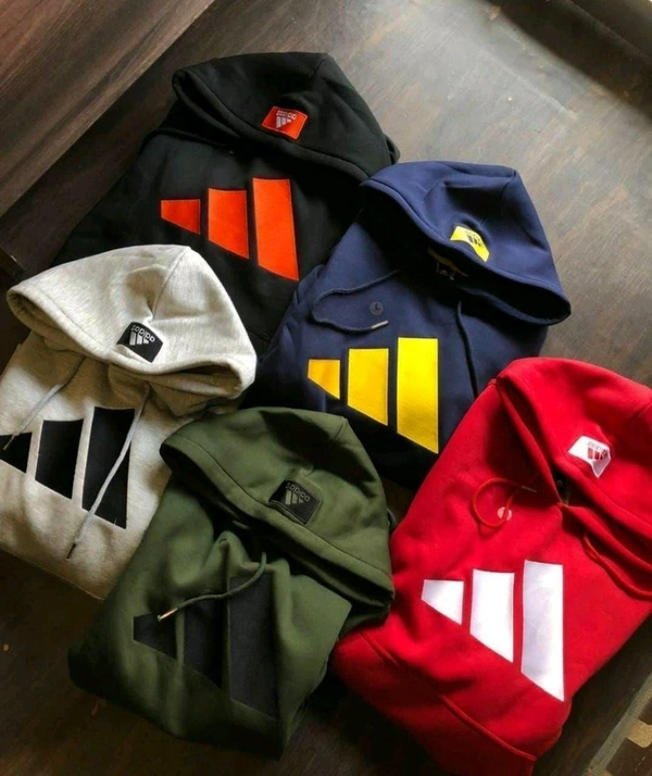 5527  Winter Hoodie Collection Brand - Adidas  Premium Fabric: Heavy GSM - White, L-40