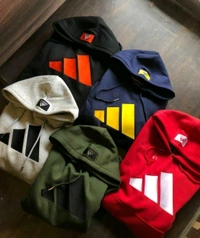 5527  Winter Hoodie Collection Brand - Adidas  Premium Fabric: Heavy GSM - Navy Blue, XL-42