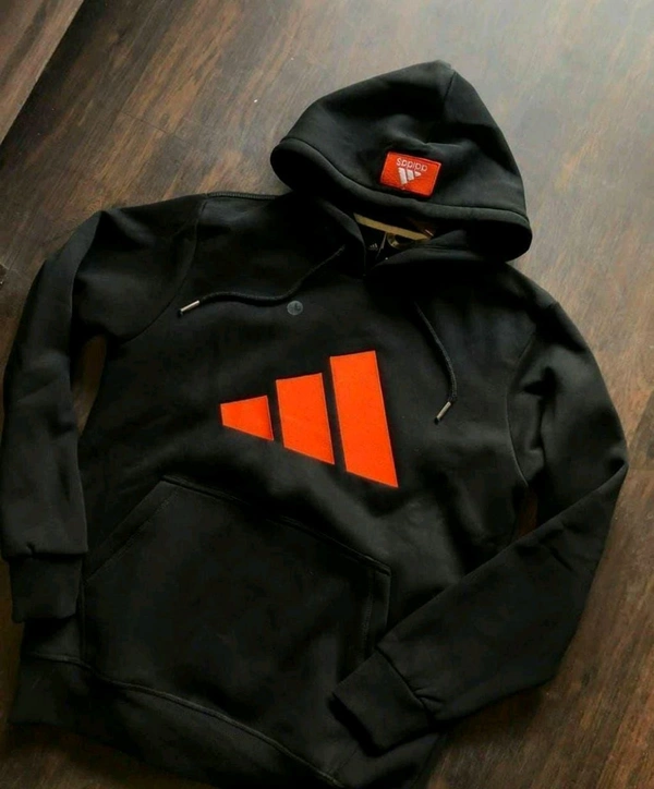 5527  Winter Hoodie Collection Brand - Adidas  Premium Fabric: Heavy GSM - Black, M-38