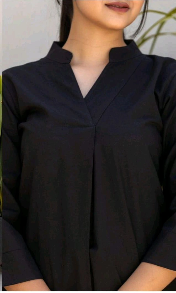 SF2  5536 *_NEW BEST QUALITY COTTON SOLID KARTA SET - Black, XL-42