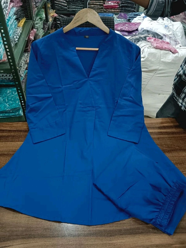 SF2  5536 *_NEW BEST QUALITY COTTON SOLID KARTA SET - Blue, 2XL-44