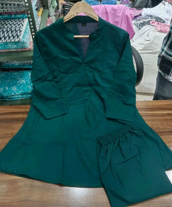SF2  5536 *_NEW BEST QUALITY COTTON SOLID KARTA SET - Green, M-38