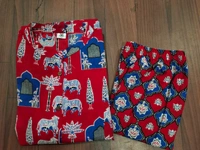 SF2  5538 New Designer Cotton  Co-ord  set* Aline kurti side pocket - Red, 2XL-44