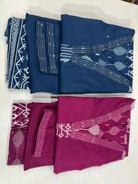 SF2  5544 New Malmal Cotton  Moti work  beautiful Heavy anarkali 3pcs kurti set suqens work Suit which  - Purple, 3XL-46
