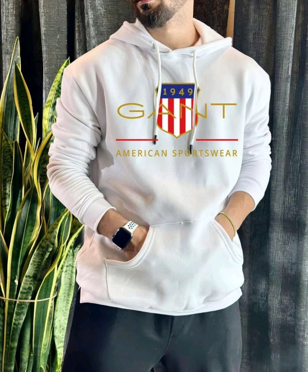 5556 Winter Hoodie  Heavy GSM, - White, 2XL-44