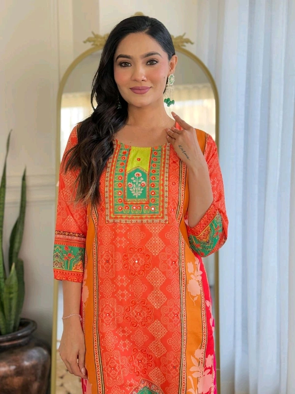 SF3  5560 *New Launch *Pakistani Cotton Suits made from Muslin with digital prints and beautiful hand work  - 2XL-44