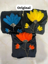 KD18  5561 *Warm Velvet "Dhriti" Kaaftan Co-ord Set  - L-40, Blue
