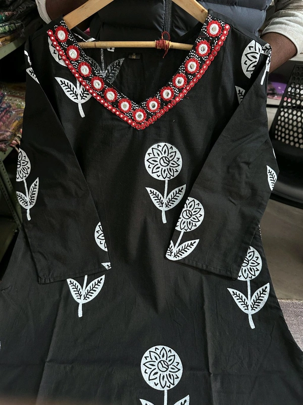 KDC 5564 Ethnic Heavy Cotton*Pure fine Cotton fabric Embroidery Work Kurti with Pant with cotton Dupatta - 3XL-46