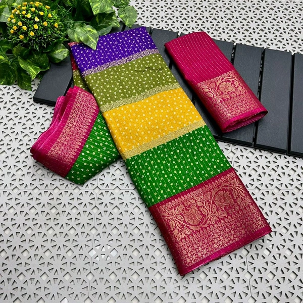DSS 5571 WowNew ruko jariBeautiful dola silk sarees with all over floral design along with contrast weaving borderContrast pallu  - Dark pink