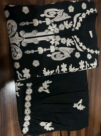 EVN 5581 Beautiful Pure Cotton Kurti Afghani Pant set  Dori embroidery work - XL-42