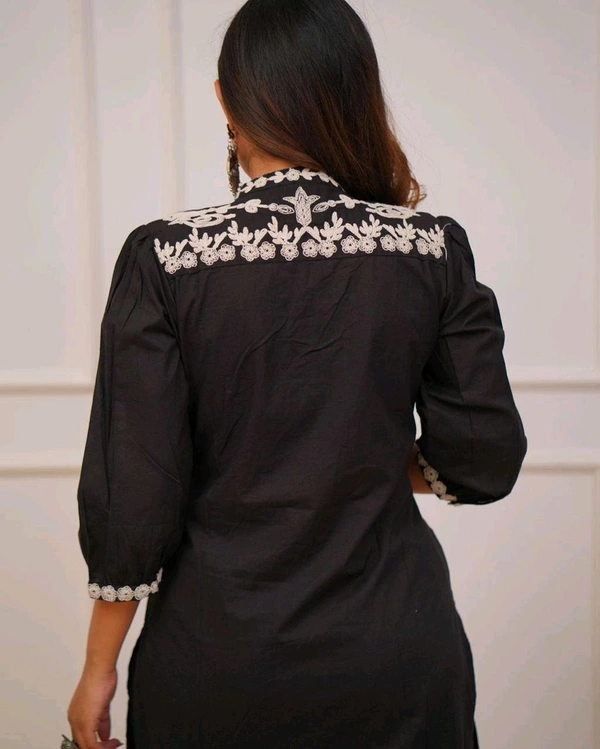 EVN 5581 Beautiful Pure Cotton Kurti Afghani Pant set  Dori embroidery work - 3XL-46