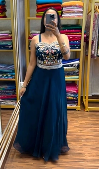 DSS 9251 New Party Wear Lahenga Blouse With Jacket Multi Thread Embroidery  - XL-42