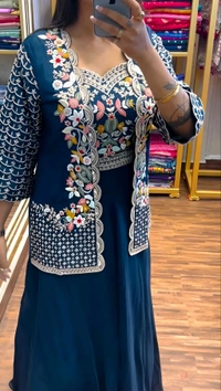 DSS 9251 New Party Wear Lahenga Blouse With Jacket Multi Thread Embroidery  - XL-42