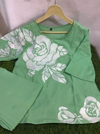 NEV 5591 pure cotton range coord sets comes to - Green, XL-42