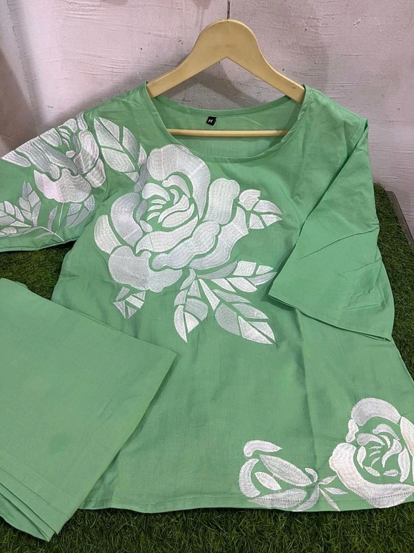 NEV 5591 pure cotton range coord sets comes to - Green, XL-42