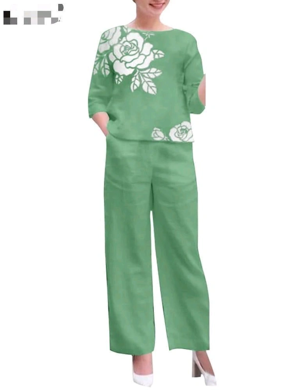 NEV 5591 pure cotton range coord sets comes to - Green, 2XL-44