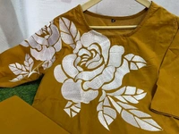 NEV 5591 pure cotton range coord sets comes to - Yellow, L-40