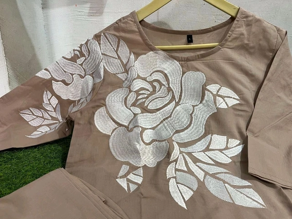 NEV 5591 pure cotton range coord sets comes to - Peach, 2XL-44