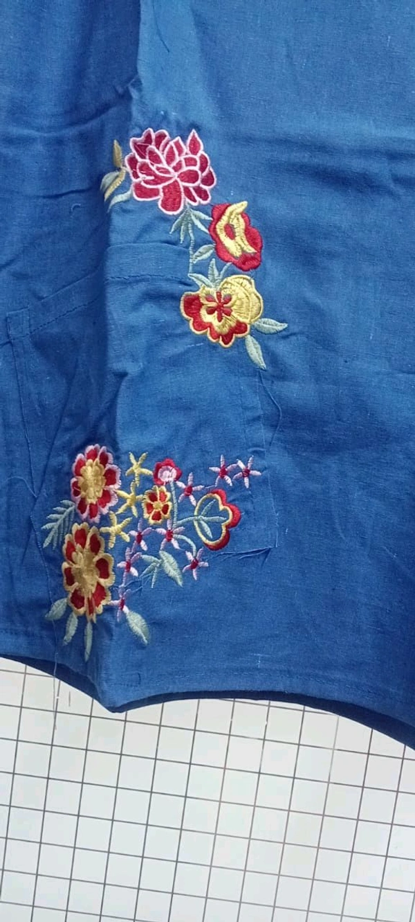 KD18  5592 *PRETTY POCKET EMBROIDERED COORDSET*: Cotton  - L-40