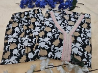 SF2  5596 *New Launch Cotton  Black Floral Printed Cord Set  floral print that  Heavy Lace work - XL-42