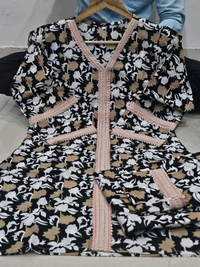 SF2  5596 *New Launch Cotton  Black Floral Printed Cord Set  floral print that  Heavy Lace work - XL-42