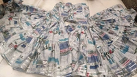 EVN 5599  New style kurti with sharara and dupatta sets _heavy muslin beautiful hand work lass - Blue, 2XL-44
