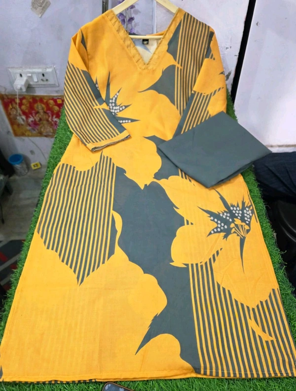 KDC 5605 Beautiful Cotton  Designer Cotton Kurti plazo - XL-42